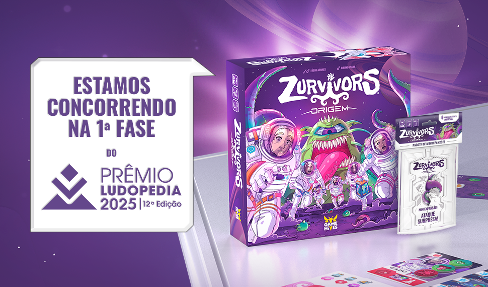 Zurvivors Origem no Prêmio Ludopedia 2025